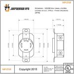 Journeyman-Pro 2710, NEMA L14-30R, 30A 125/250 Volt, Flush Mounting Locking Receptacle Socket/Outlet, Black Industrial Grade, Grounding Welding/Generator Rated 7500 Watts (1, 2710 w/SS Faceplate)