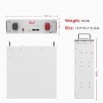 5.12kWh 48V 100Ah LiFePO4 Battery Pack Grade A Cells Lithium Battery with 100A BMS for Solar Energy Storage, 6000 Cycles 15 Years Life, Solar System, Marine, Off-grid Energy Storage, Home Backup Power