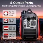 All-Power 3300W Portable Inverter Generator: Quiet Small Gasoline Generator CO-Sensor ECO Mode EPA Compliant 1.72 Gal Fuel Tank Gas Powered Emergency Backup for Outdoor Camping Home Use