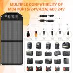 100W Portable Foldable Solar Panel Charger for Power Station Solar Generator with Kickstand 24V MC4 DC QC3.0 USB A PD3.0 PD65W USB C Output Fast Charging for Outdoor Camping RV Trip Off Grid Living