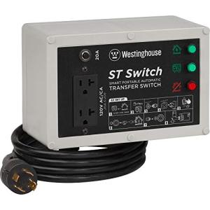 Westinghouse Outdoor Power Equipment ST Switch with Smart Portable Automatic Transfer Technology Home Standby Alternative, For Sump Pumps, Refrigerators, and More, Black and White