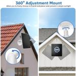 Solar Panel 5W Compatible Camera Essential 2K Outdoor(2nd Gen) Essential Spotlight Camera, for Spotlight Cam Plus/Pro, 13ft Cable IP66 Waterproof with Type-C to DC Adapter -2Pack