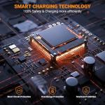 100W Portable Foldable Solar Panel Charger for Power Station Solar Generator with Kickstand 24V MC4 DC QC3.0 USB A PD3.0 PD65W USB C Output Fast Charging for Outdoor Camping RV Trip Off Grid Living