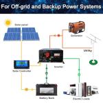 ZLPOWER UL1741 48V Inverter 8KW Solar Hybrid Off Grid 110/220Vac Low Frequency DC 48V AC Input 240V AC Output 120V/240V Split Phase Pure Sine Wave Converter with 2x80A MPPT Charger Controller 8000W