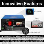 ZLPOWER UL1741 48V Inverter 8KW Solar Hybrid Off Grid 110/220Vac Low Frequency DC 48V AC Input 240V AC Output 120V/240V Split Phase Pure Sine Wave Converter with 2x80A MPPT Charger Controller 8000W