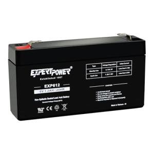 ExpertPower EXP612-1.2Ah 6V Rechargeable Battery, Alarm Battery Replacement for Security System, Home Alarm, GE XT Backup, Replaces DJW6-1.2, 6V1.3AH 1.4AH, Sealed Lead Acid, F1 Terminals