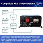 ZLPOWER UL1741 48V Inverter 8KW Solar Hybrid Off Grid 110/220Vac Low Frequency DC 48V AC Input 240V AC Output 120V/240V Split Phase Pure Sine Wave Converter with 2x80A MPPT Charger Controller 8000W
