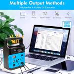 Portable Power Station,Solar Generator with Panels included,LiFePO4 Battery Pack Small Solar Powered Generator with DC/USB Outlets,LED Flashlight for Home Use,Outdoor Camping Quiet(Blue)