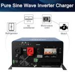 ZLPOWER UL1741 48V Inverter 8KW Solar Hybrid Off Grid 110/220Vac Low Frequency DC 48V AC Input 240V AC Output 120V/240V Split Phase Pure Sine Wave Converter with 2x80A MPPT Charger Controller 8000W