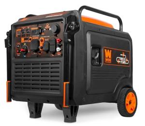 WEN 10,500-Watt 120V/240V Tri-Fuel Inverter Generator with Quiet 457cc Engine, Electric Start, Wheel Kit, and CO Watchdog, Gas, Propane, and Natural Gas Powered (TF1050iX)