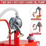 40 Gallon Red Gas Tank with Pump for Garage, Farm, Workshop and Jobsite Use, Hand Push Mobile Fuel Storage Trolley on Sturdy Casters, Heavy Duty Gasoline and Diesel Container for Quick Refueling