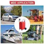 40 Gallon Red Gas Tank with Pump for Garage, Farm, Workshop and Jobsite Use, Hand Push Mobile Fuel Storage Trolley on Sturdy Casters, Heavy Duty Gasoline and Diesel Container for Quick Refueling