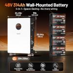 48V 314Ah LiFePO4 Battery with Bluetooth Monitoring