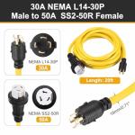 MECCANIXITY 20ft 30A Generator Transfer Switch Cord