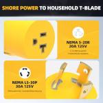 NEMA L5-30P to 15A Household Adapter for Generators