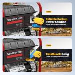 NEMA L5-30P to 15A Household Adapter for Generators