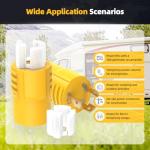 NEMA L5-30P to 15A Household Adapter for Generators