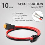 10AWG XT60 to Anderson Adapter Cable 2FT