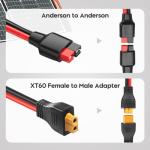 10AWG XT60 to Anderson Adapter Cable 2FT