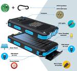 36800mAh Solar Power Bank with Fast Charging