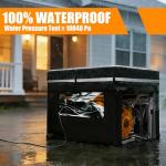 Heavy Duty Generator Cover, 32''Lx24''Wx24''H Generator Cover with Double-Layer Fabric, Side Access to Control Panel, Top Access to Add Fuel, All-weather Protective for Most 5500-15000 Watt Generators