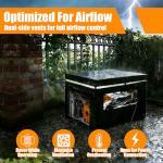 Heavy Duty Generator Cover, 32''Lx24''Wx24''H Generator Cover with Double-Layer Fabric, Side Access to Control Panel, Top Access to Add Fuel, All-weather Protective for Most 5500-15000 Watt Generators