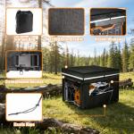 Heavy Duty Generator Cover, 32''Lx24''Wx24''H Generator Cover with Double-Layer Fabric, Side Access to Control Panel, Top Access to Add Fuel, All-weather Protective for Most 5500-15000 Watt Generators