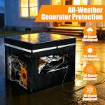 Heavy Duty Generator Cover, 32''Lx24''Wx24''H Generator Cover with Double-Layer Fabric, Side Access to Control Panel, Top Access to Add Fuel, All-weather Protective for Most 5500-15000 Watt Generators