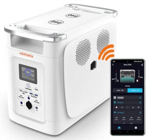 HEPWAY Portable Power Station, 2048Wh LiFePO4 Battery Backup, Expandable to 32kWh w/ 4 2400W AC Outlets (3600W Power Lifting),APP Control 10 ms UPS, Solar Generator for Camping, Home Use, Emergency