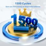 KINREECELL AA 3.2v 600mAh Battery, LiFePo4 Double A Battery with Low self-Discharge, 3.2v Batteries for Solar Lights, Wall Lanterns, Solar Post Lights（4 Pack）