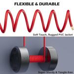 4 Gauge AWG Power Ground Wire Cable 15 Ft, True Spec Shielded Braided Welding Battery Cable Terminal for Automotive, Car Audio, Amp Wiring, Speaker Stereo, Solar, Marine, Generator-Red