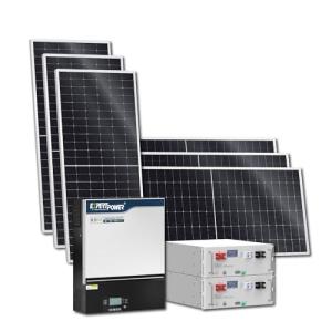 ExpertPower 10KWH 3240W 48V-120V Solar Power System Kit | LiFePO4 48V 200Ah Battery, 3240W Solar Panels, 6.5KW Hybrid Solar Inverter, 120A MPPT Controller | Off Grid, Residential, Home, Cabin, Back Up