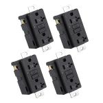 Wengart Generator GFCI Outlet,AC125V 20Amp 60Hz,Meet UL2018,Self-Test Industrial Grade for Industrial Generators and Other Machines,Black (4Pack)
