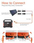 Naubluvo 3M(10FT) Solar Connector to DC 8mm Adapter Cable,12AWG+14AWG Solar Cable Connector to DC8020/DC7909 Compatible with Jackery BLUETTI Anker GZ Yeti Portable Power Station, for Solar Panel