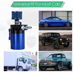Universal Car Oil Catch Can Kit Polish Baffled Automotive Reservoir Tank 300ml with Breather Aluminum Compact Dual Cylinder