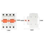 LJSF-125 2P Manual Transfer Switch, 100A 125A Dual Power Isolating Switch, 400V AC Modular Changeover Switch, CE Certified Circuit Breaker for Solar Systems (100A)