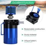 Universal Car Oil Catch Can Kit Polish Baffled Automotive Reservoir Tank 300ml with Breather Aluminum Compact Dual Cylinder