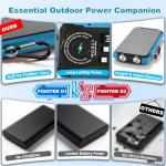 Power Bank Portable Solar Charger, Wireless Fast Charging Battery Pack, 20000mAh Capacity USB-C Input, 6 Outputs, Dual LED Flashlight, USB Battery Pack for Cell Phone Camping Travel Emergency (Blue)