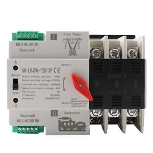 CDZHLTG 3P 100A Dual Power Automatic Transfer Switch 110V Generator Changeover Switch Tools Dual Power Transfer Switch Din Rail Mounting Type 50HZ/60HZ