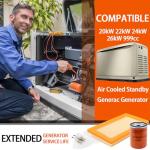 KOONDHEEND 6485 Maintenance Kit for Generac 16-26kW Air Cooled Standby Generators - Compatible with 22kW 24kW Guardian Series, Includes 070185E Oil Filter, 0J8478S Air Filter, RC12YC Spark Plugs