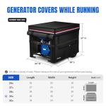 30x30x27 Inch Generator Cover. Available in 25/27/28/30/32/38 Inches. 900D Heavy-Duty Oxford Fabric with Advanced Windproof Buckles.Open top to add fuel. Suitable for Most 6000-13000W Generator.Black