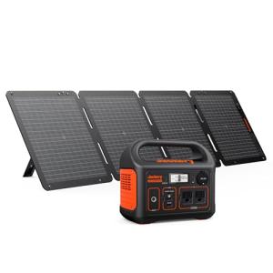 Jackery Solar Generator 300, 293Wh Power Station with 40W Solar Panel, 300W Pure Sine Wave AC Outlet for RV Outdoors Camping Travel Blackout
