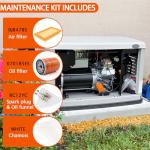 KOONDHEEND 6485 Maintenance Kit for Generac 16-26kW Air Cooled Standby Generators - Compatible with 22kW 24kW Guardian Series, Includes 070185E Oil Filter, 0J8478S Air Filter, RC12YC Spark Plugs