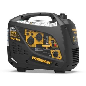 Firman W01784 Portable Generator, Gas, Recoil-Start With Parallel Kit, 2100/1700-Watt - Quantity 1