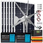 1120W Off-Grid Solar Wind Power Kit with Batteries