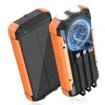 ERRBBIC 20,000mAh Solar Power Bank with Dual Flashlights