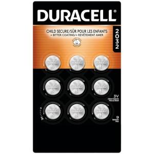 Duracell 2032 Lithium Batteries, 9 Count Pack