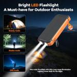 ERRBBIC 20,000mAh Solar Power Bank with Dual Flashlights