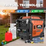 GENMAX 12500W Tri-Fuel Inverter Generator with Bluetooth