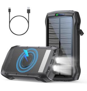 MOSKIZ 40000mAh Solar Power Bank with Fast Charging